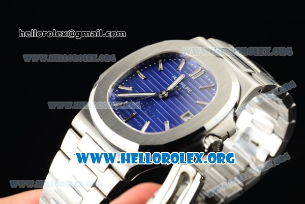 Patek Philippe Nautilus 40th Anniversary Miyota 9015 Automatic Steel Case/Bracelet with Blue Dial (bp) - Click Image to Close